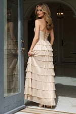 strapless teired a line dress 43161