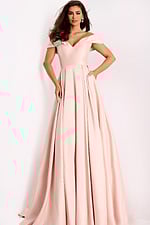 blush flowy evening dress 43279