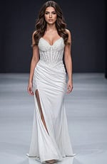 corset bodice white satin dress 43283