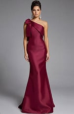 one shoulder taffeta evening dress 43361