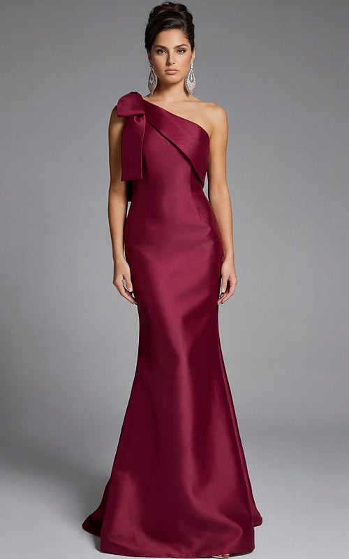 one shoulder taffeta evening dress 43361