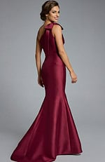 back of one shoulder mermaid dress 43361