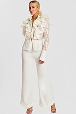 long sleeve white pantsuit 43365