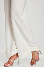 white wide leg pants 43365
