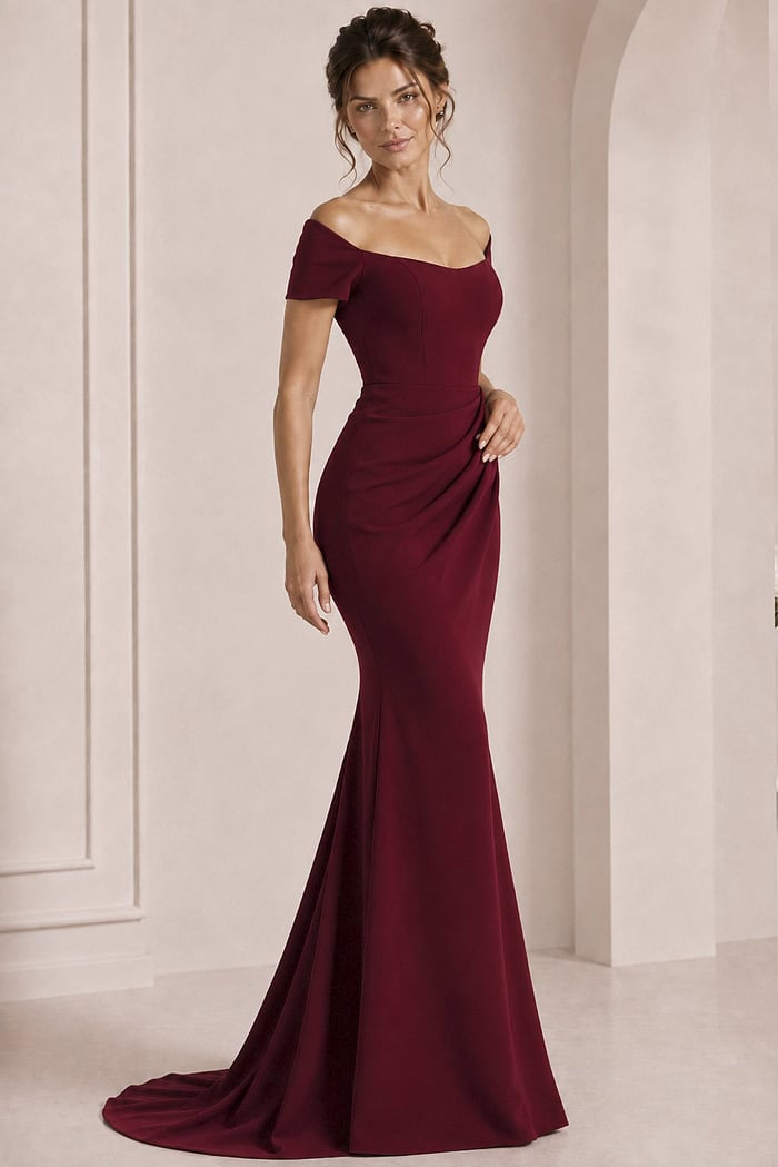 Jovani style 43370 in burgundy
