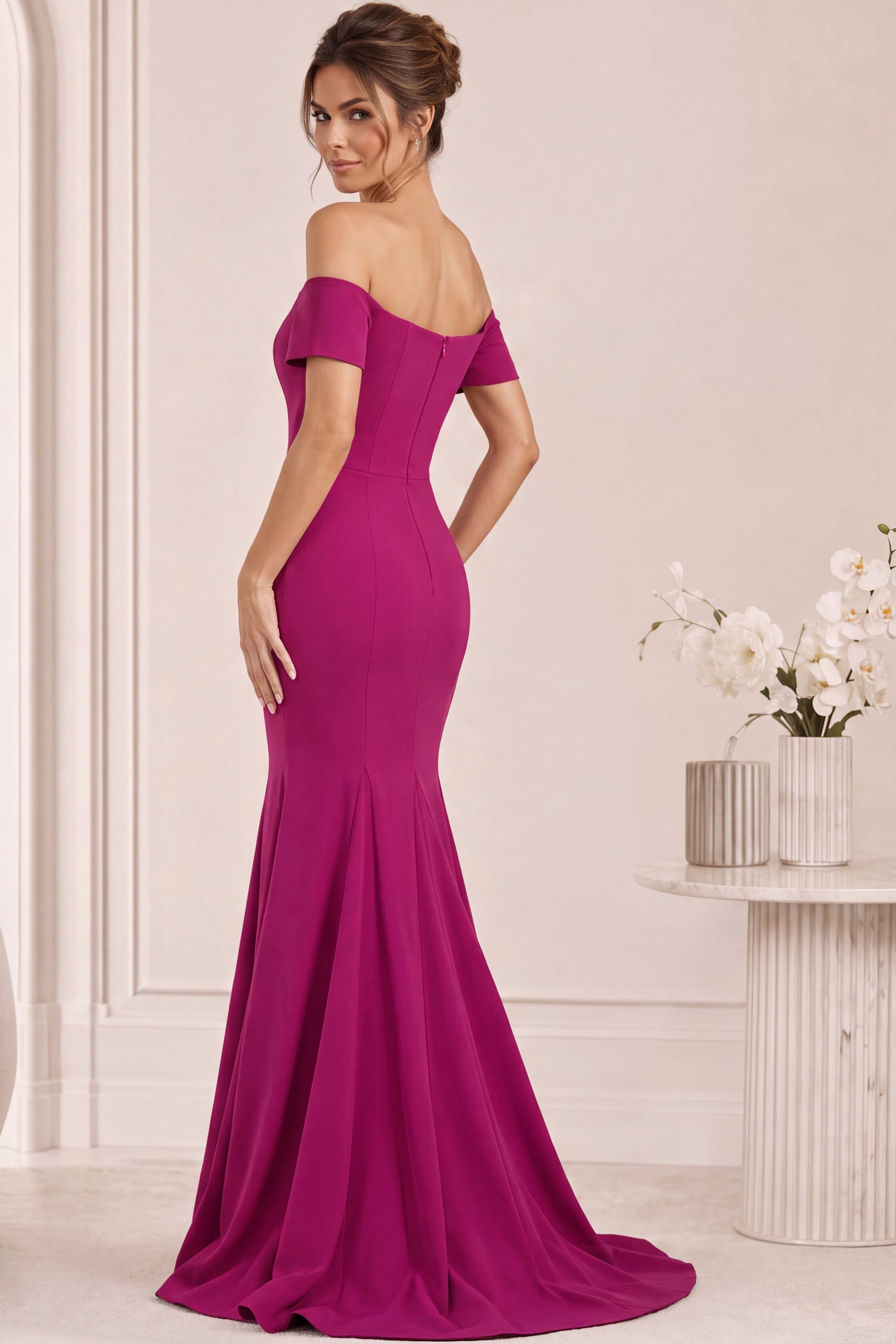 back of mermaid simple dress 43370