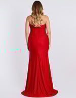 red strapless dress 43419