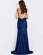 royal blue backless dress 43573