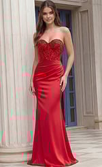strapless sweetheart neckline corset bodice dress 43589
