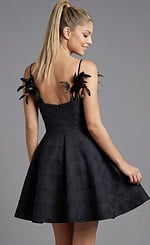 fit and flare black dress 43615