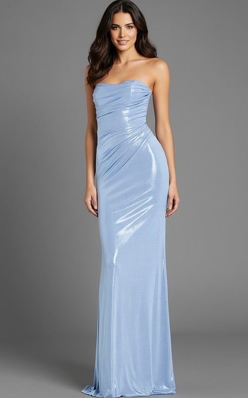 Shimmering fitted formal dress 43651
