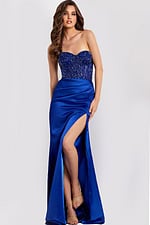 sweetheart neckline royal blue dress 43685
