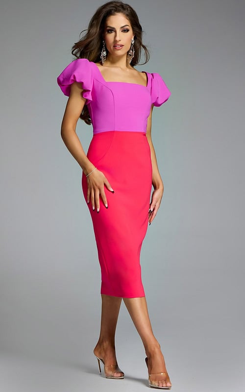 Model wearing Jovani dress 43756.