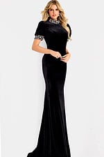 velvet black mermaid dress 43771