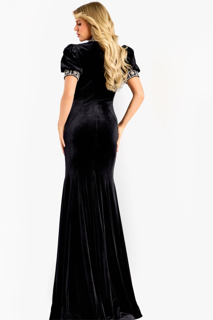 black short sleeves dress 43771
