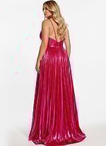 metallic pleated dress 43795