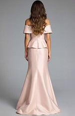 off the shoulder pink peplum dress 43805