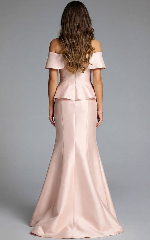 off the shoulder pink peplum dress 43805