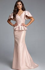 peplum short sleeves dress 43805