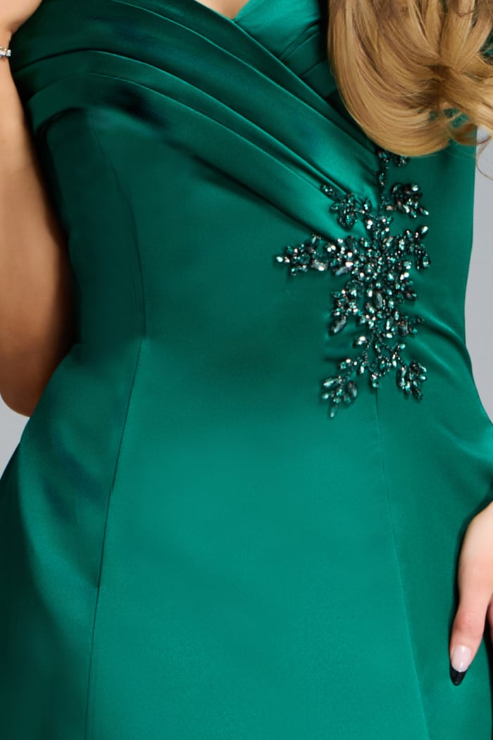 beaded green fabric for style 43808