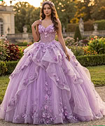 Layered tulle princess gown