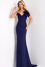 Model wearing Jovani dress 43814.