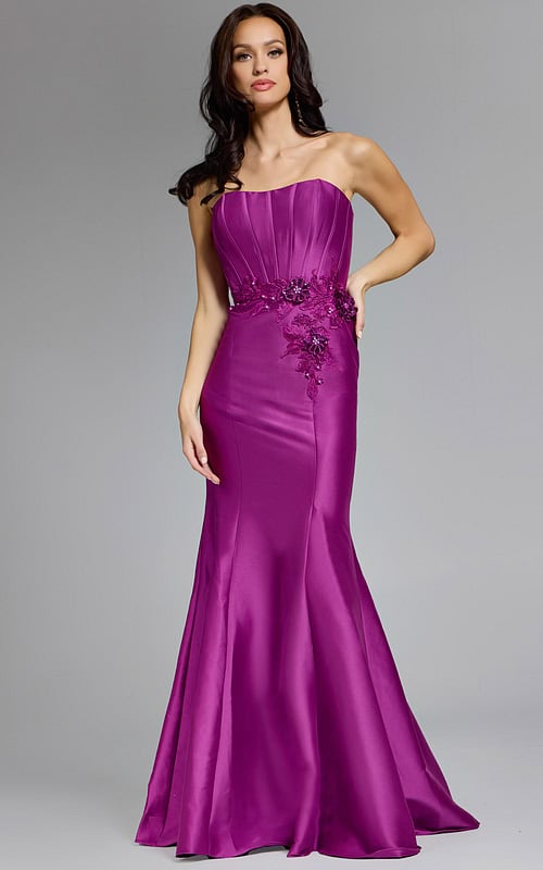strapless berry mermaid dress 43817