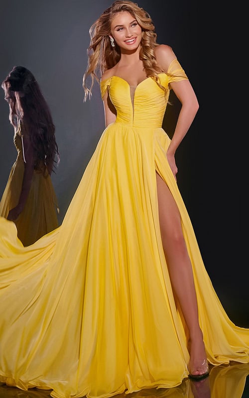 burnt yellow prom dresses Scoop Neckline Satin Yellow Long Prom Dresses, Yellow Formal with Beading Sequin US 2 / Custom Color