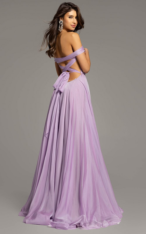 backless lilac a line dress 43842