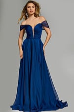 Model wearing Jovani dress 43842-1.