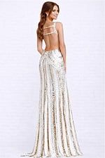 backless ivory gold dress 43953