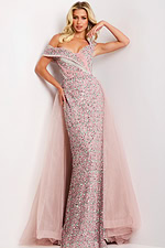 Model wearing Jovani dress 44003.