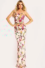 strapless corset bodice dress 44011