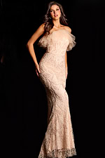 ruffled neckline dress 44015