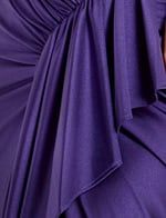 Off-the-Shoulder Gown with Ruched Bodice and High Slit 44039 - Image 5