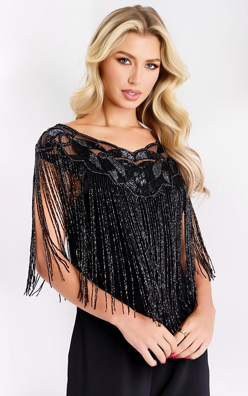 Model wearing Jovani dress 44052.