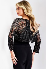 Model wearing Jovani dress 44056.