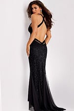 Model wearing Jovani dress 44059.