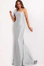 one shoulder mermaid dress with floral details 44176