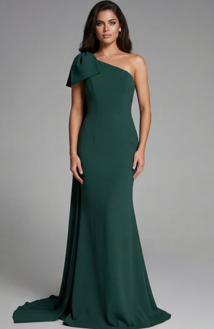 one shoulder simple mob dress 44177