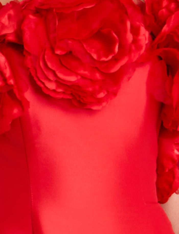 red floral dress style 44179
