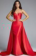 sweetherat neckline red fitted dress 44180
