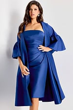 strapless fitted knee length dress 44193