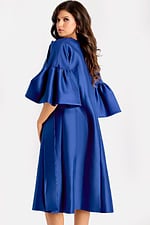 navy blue cape with bell sleevles