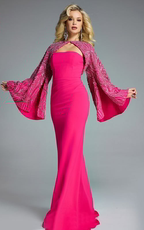 Model wearing Jovani dress 44254.