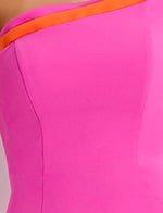 fuchisa and orange fabric 44267