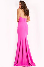 back of flowy one shoulder gown 44267