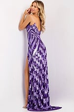 purple beaded dress 44270