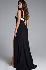 black and white evening dress 44277