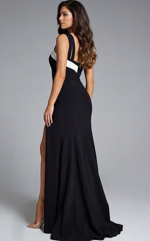black and white evening dress 44277